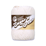 Lily Sugar'n Cream Yarn - Solids, Soft Ecru (100% Cotton)