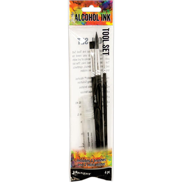 Tim Holtz Alcohol Ink Tool Set, Includes 3 Brushes & Mini Mister
