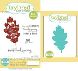Taylored Expressions Stamp & Die Combo, Iconic Wishes - Fall - Scrapbooking Fairies