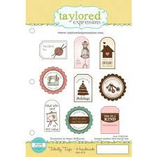 Taylored Expressions,  Cling Stamp: Totally Tags - Handmade (Set of 9) - Scrapbooking Fairies