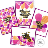 Taylored Expressions, Layering Stencil, Create In Quads - Hearts