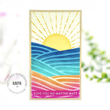Taylored Expressions, Mini Slim Designer Stencil, Tidal (3.75" x 6.25")