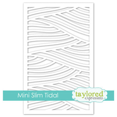 Taylored Expressions, Mini Slim Designer Stencil, Tidal (3.75" x 6.25")