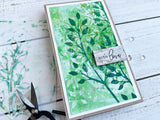 Taylored Expressions, Mini Slim Designer Stencil, Twiglet (3.75" x 6.25")