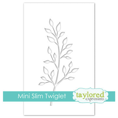 Taylored Expressions, Mini Slim Designer Stencil, Twiglet (3.75" x 6.25")