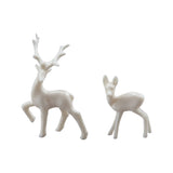 Tim Holtz Idea-Ology Resin Decorative Deer, 12/Pkg, White .5"X1.25" & .75"X1.5"