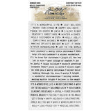 Tim Holtz Idea-Ology Remnant Rubs Rub-Ons 4.75"X7.75" 2/Pkg, Christmas Tiny Text