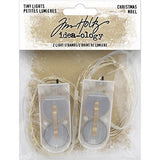 Tim Holtz Idea-Ology Battery Operated Wire Light Strands 2/Pkg, Christmas Tiny Lights- Festive Colors