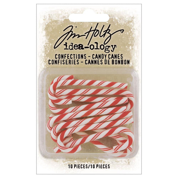 Tim Holtz Idea-Ology Confections 10/Pkg, Candy Canes