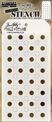 Tim Holtz Layered Stencil 4.125"X8.5", Shifter Dots