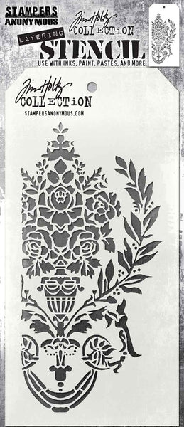 Stampers Anonymous, Tim Holtz Collection, Layered Stencil 4.125"X8.5", Crest