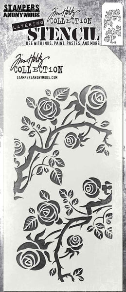 Stampers Anonymous, Tim Holtz Collection, Layered Stencil 4.125"X8.5", Thorned