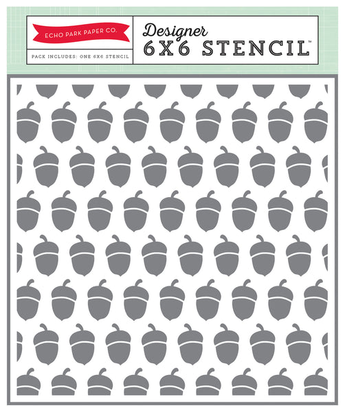 Echo Park, 6x6 Stencil - Acorns - Scrapbooking Fairies