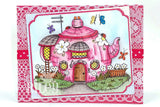 Riley & Company, Rubber Stamps & Dies Combo, Mushroom Lane - Teapot House 1