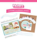 Thickers Alphabet Alignment Guide Tool - Perfect Placement Every time - Arch, Wave & Straight - Scrapbooking Fairies