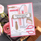 Spellbinders Stamp & Die Set by Nancy McCabe, A Cut Above The Rest Sentiments (SDS-180)