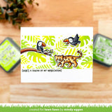Lawn Fawn, Lawn Clippings Stencils Pack, Tropical Leaves Background