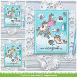 Lawn Fawn Clear Stamps & Dies Combo, Unicorn Picnic (LF2319 & LF2320)