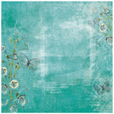 49 And Market, Vintage Artistry In Teal Double-Sided Cardstock 12"X12", Flutter