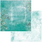 49 And Market, Vintage Artistry In Teal Double-Sided Cardstock 12"X12", Flutter