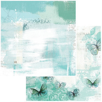 49 And Market, Vintage Artistry In Teal Double-Sided Cardstock 12"X12", Breeze