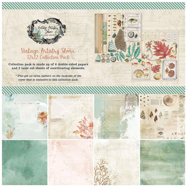 49 And Market Collection Pack 12"X12", Vintage Artistry Shore