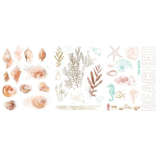 49 And Market, Vintage Artistry Shore, Rub-Ons Transfer,  6"X8" 3/Sheets