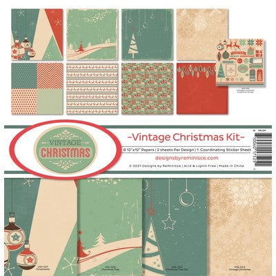Reminisce Collection Kit 12"X12", Vintage Christmas