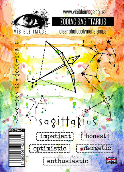 Visible Image, Zodiac, Clear Stamps, Sagittarius (November 22 - December 21)