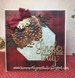 Impression Obsession, Layered Pinecone by Dina Kowal , Clear Stamps