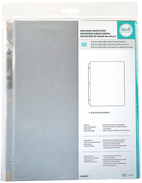 We R Ring Photo Sleeves 12X12 10/Pkg-Full Page – American Crafts