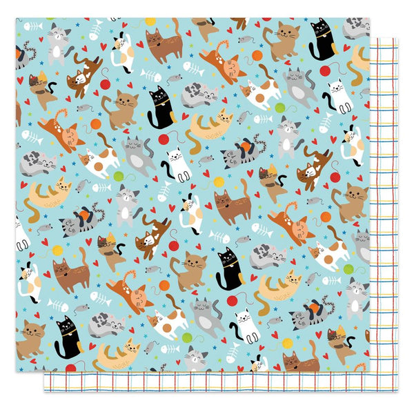 PhotoPlay, Meow, Double-Sided Cardstock 12"X12", Cat-O-Mania