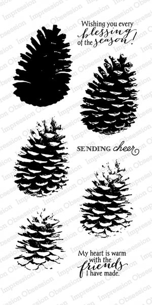 Impression Obsession, Layered Pinecone by Dina Kowal , Clear Stamps