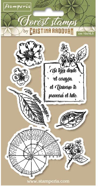 Stamperia Cling Rubber Stamps 3.94"X6.5", Botanical