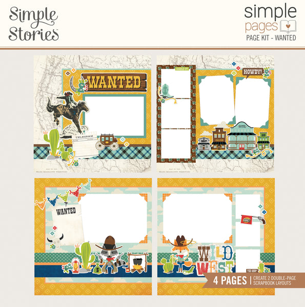 Simple Stories, Simple Pages Page Kit,  Wanted, Howdy!