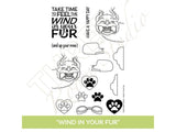 Three Room Studio, "Wind in Your Fur" Clear Stamp Set