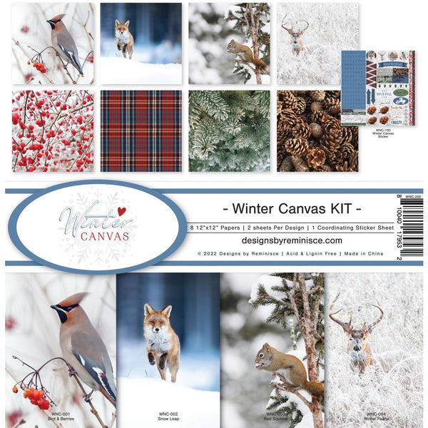 Reminisce Collection Kit 12"X12", Winter Canvas