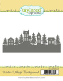 Taylored Expressions, Cling Stamps, Winter Village Background