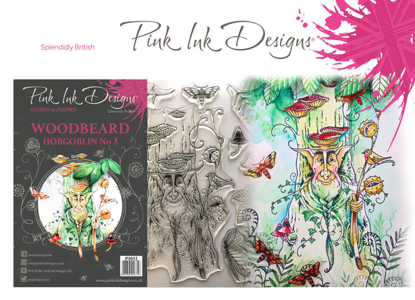 Pink Ink Designs A5 Clear Stamp, Hobgoblin No. 3, Tree Goblin, Woodbeard