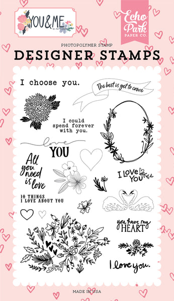Echo Park Paper, You & Me by Jen Allyson, I Choose You, Clear Stamps