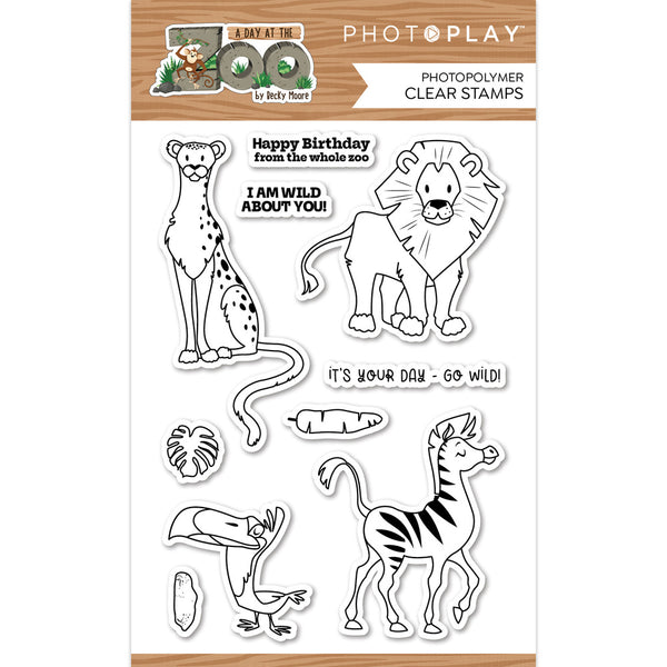 PhotoPlay Photopolymer Clear Stamps, A Day At The Zoo