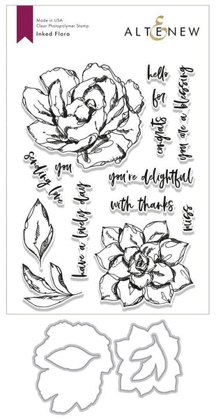 Altenew, Inked Flora Stamp & Die Bundle