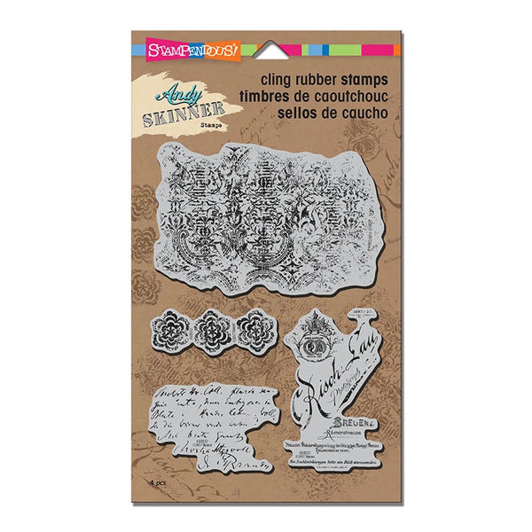 Stampendous, Textures, Cling Rubber Stamp Set by Andy Skinner