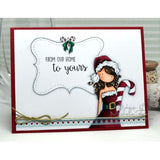 Stampingbella, Cling Stamps, Uptown Girl Chrystal's Christmas Label