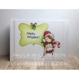 Stampingbella, Cling Stamps, Uptown Girl Chrystal's Christmas Label