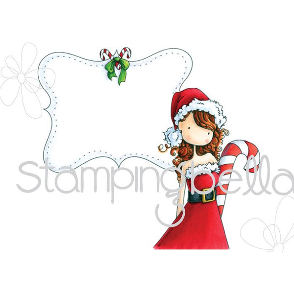 Stampingbella, Cling Stamps, Uptown Girl Chrystal's Christmas Label