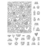Hero Arts Clear Stamps 6"X8", All My Heart Peek-A-Boo Parts
