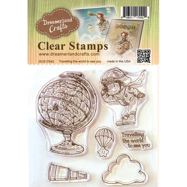 Dreamerland Crafts, Travelling The World to See You, Clear Stamps - Scrapbooking Fairies