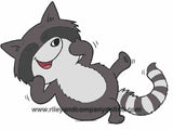 Riley & Company, Rubber Stamps, Giggling Raccoon