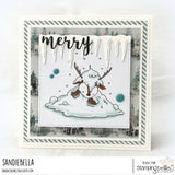 Stampingbella, Cling Stamps, Deer Pile